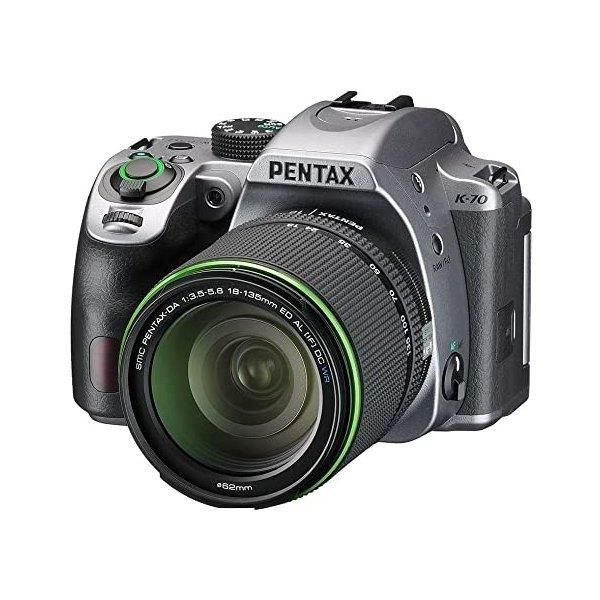 【中古】 ペンタックス PENTAX デジタル一眼レフカメラ K-70 DA18-135mmWRレンズキット シルキーシルバー 防塵 防滴 -10℃耐寒 高感度 アウトドア 防滴レンズセット 16996 当店保証30日間 人気 ミラーレス 一眼レフ 交