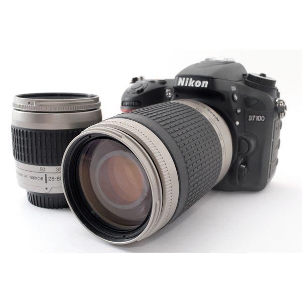 【中古】 ニコン Nikon D7100 標準&超望遠ダブルズームセット 美品 ストラップ付き 当店保証30日間 人気 ミラーレス 一眼レフ 交換レンズ カメラ