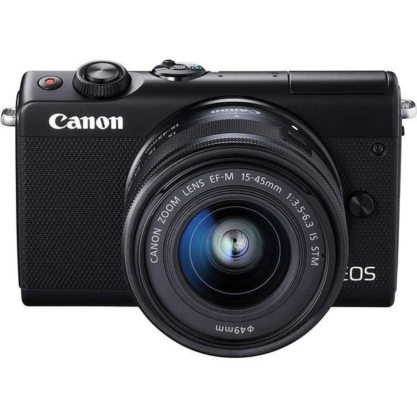 【中古】 キヤノン Canon EOS M100 EF-M15-45 IS STM 水晶体一揃いの道具 黒いこと  EOSM100BK1545ISSTMLK  当店引き受ける30昼日なか 一般受け 鏡鑑受け答え 一眼二眼レフ 取り替えっこ水晶体 写真機