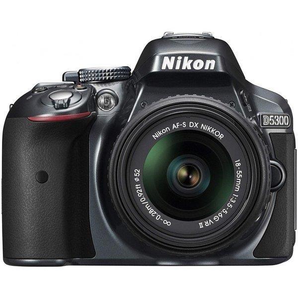 【中古】 ニコン Nikon D5300 18-55粍 VR II 水晶体一揃いの道具 薄墨色  当店引きうける30昼日なか 一般受け 鏡鑑受け答え 一眼二眼レフ 取り替えっこ水晶体 写真機