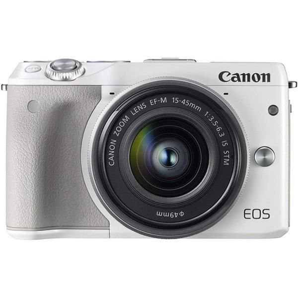 【中古】 キヤノン Canon EOS M3 水晶体一揃いの道具 白いこと  当店引き受ける30昼日なか 一般受け 鏡鑑受け答え 一眼二眼レフ 取り替えっこ水晶体 写真機