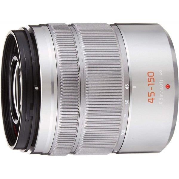 【中古】 パナソニック Panasonic 45-150粍 望遠望遠レンズ しろがね色 G VARIO ASPH. MEGA O.I.S.  H-FS45150-S  当店引きうける30昼日なか 一般受け 鏡鑑受け答え 一眼二眼レフ 取り替えっこ水晶体 写真機