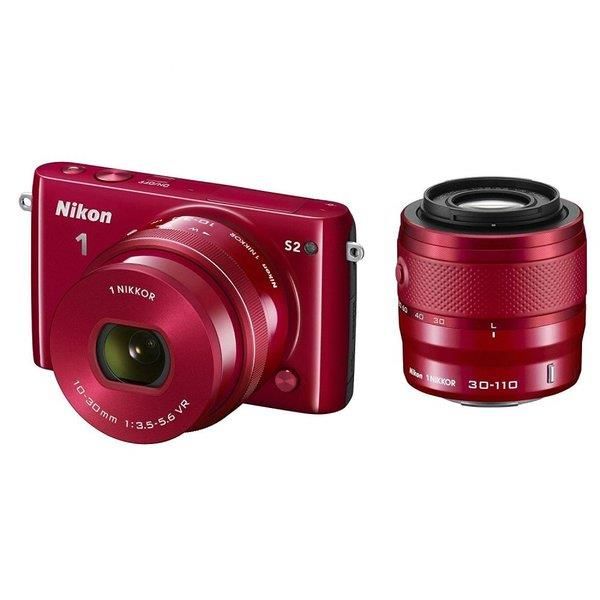【中古】 ニコン Nikon S2 ダブルズームキット レッド micro 当店保証30日間 人気 ミラーレス 一眼レフ 交換レンズ カメラ