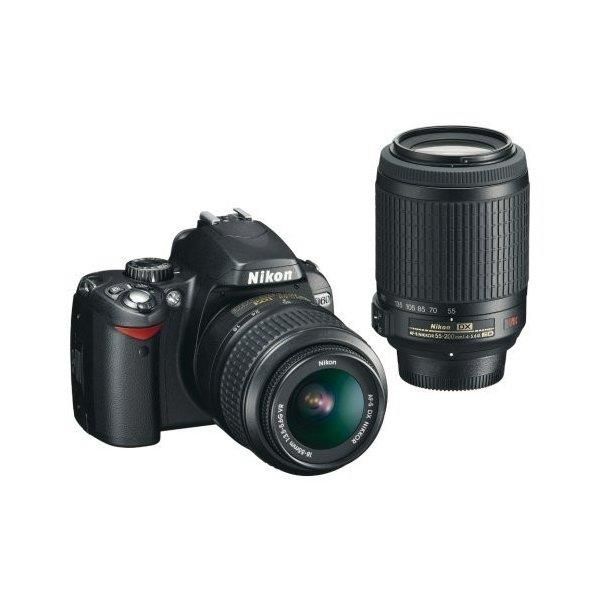 【中古】 ニコン Nikon D60 ダブルズームキット  当店引きうける30昼日なか 一般受け 鏡鑑受け答え 一眼二眼レフ 取り替えっこ水晶体 写真機
