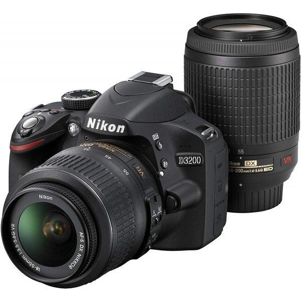 楽天市場】【中古】ニコン Nikon D3200 レンズキット ブラック 美品