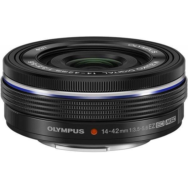 【中古】 オリンパス OLYMPUS 電動式パンケーキズームレンズ M.ZUIKO DIGITAL ED 14-42mm F3.5-5.6 EZ BLK 当店保証30日間 人気 ミラーレス 一眼レフ 交換レンズ カメラ