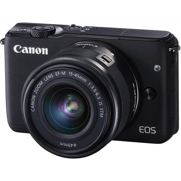 【中古】 キヤノン Canon EOS M10 水晶体一揃いの道具 黒いこと   EOSM10BK-1545ISSTMLK  当店引き受ける30昼日なか 一般受け 鏡鑑受け答え 一眼二眼レフ 取り替えっこ水晶体 写真機