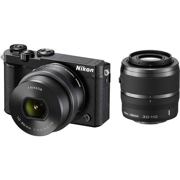 【中古】 ニコン Nikon  J5 ダブルズームキット 黒いこと J5WZBK   micro  当店引きうける30昼日なか 一般受け 鏡鑑受け答え 一眼二眼レフ 取り替えっこ水晶体 写真機