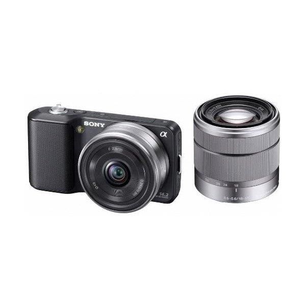 【中古】 ソニー SONY NEX-3 ダブルレンズキット 黒いこと NEX-3D/B  当店引きうける30昼日なか 一般受け 鏡鑑受け答え 一眼二眼レフ 取り替えっこ水晶体 写真機