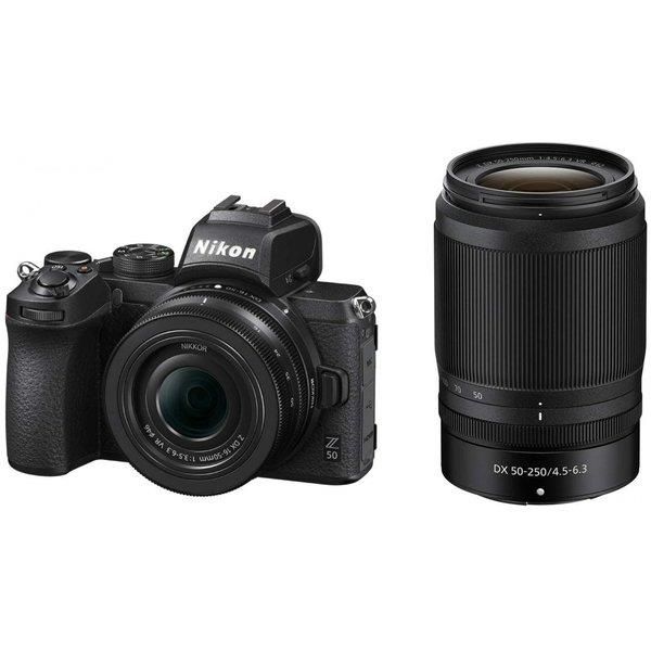 【中古】 ニコン Nikon Z50 ダブルズームキット NIKKOR Z DX 16-50粍+NIKKOR Z DX 50-250粍属する Z50WZ 黒いこと  当店引き受ける30昼日なか 一般受け 銀鏡受け答え 一眼二眼レフ 取り替えっこ水晶体 写真機