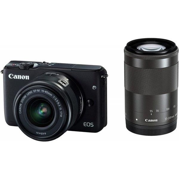 【中古】 キヤノン Canon EOS M10 ダブルズームキット ブラック 当店保証30日間 人気 ミラーレス 一眼レフ 交換レンズ カメラ