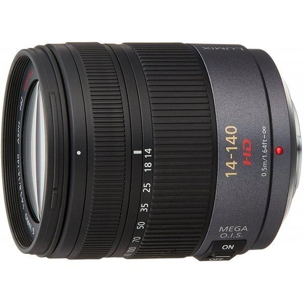 【中古】 パナソニック Panasonic 望遠望遠レンズ マイクロフォーサーズ用 ルミックス G VARIO 固定ディスク 14-140粍/F4.0-5.8 ASPH/MEGA O.I.S. H-VS014140  当店引き受ける30昼日なか 一般受け 銀鏡受け答え 一眼