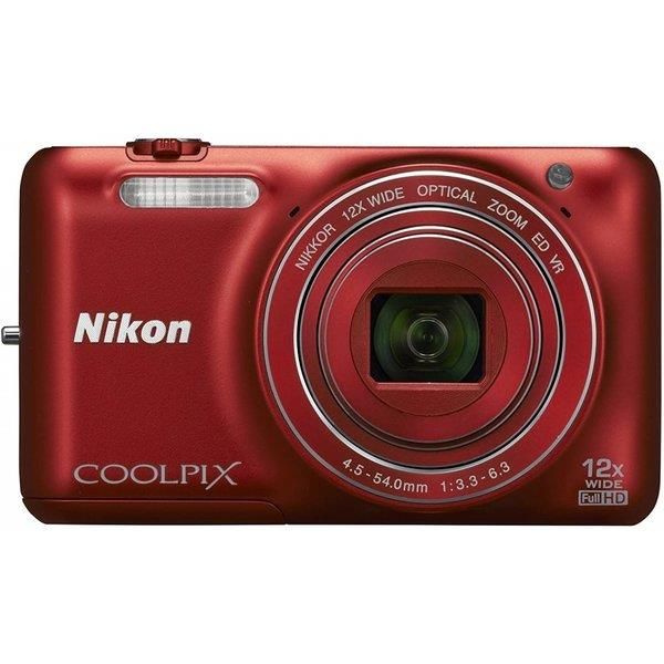 【中古】 ニコン Nikon クールピクス S6600RD ラズベリー赤いこと  当店引きうける30昼日なか 一般受け 鏡鑑受け答え 一眼二眼レフ 取り替えっこ水晶体 写真機