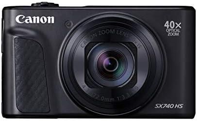 【中古】 Canon コンパクトデジタルカメラ PowerShot SX740 HS 黒いこと 光学40倍望遠レンズ/4K画像/Wi-Fi相応う PSSX740HSBK  当店引き受ける30昼日なか 一般受け 銀鏡受け答え 一眼二眼レフ 取り替えっこ水晶体 写真機