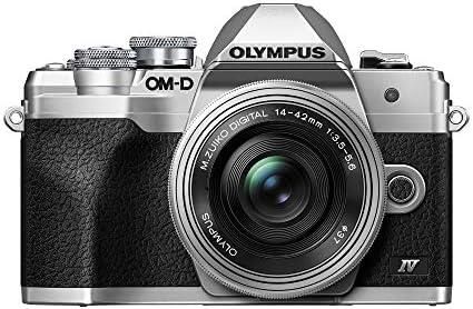 【中古】 OLYMPUS OM-D E-M10 Mark IV しろがね色上半身 しろがね色 M.Zuiko デジタル ED 14-42粍 F3.5-5.6 EZ水晶体一揃いの道具  当店引き受ける30昼日なか 一般受け 銀鏡受け答え 一眼二眼レフ 取り替えっこ水晶体 写真機
