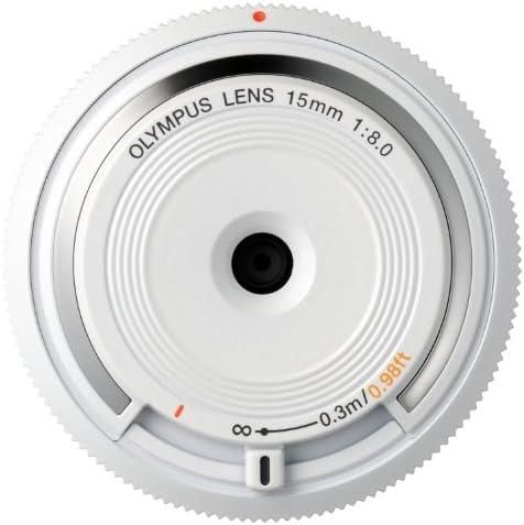 【中古】 OLYMPUS ボディキャップレンズ マイクロフォーサーズ用 ホワイト BCL-1580 WHT 当店保証30日間 人気 ミラーレス 一眼レフ 交換レンズ カメラ