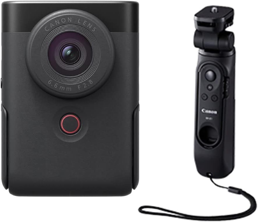 【中古】 キヤノン Canon Vlog写真機 PowerShot V10 トライポッドグリップキット 黒いこと PSV10TRIPODKITBK  当店引きうける30昼日なか 一般受け 鏡鑑受け答え 一眼二眼レフ 取り替えっこ水晶体 写真機