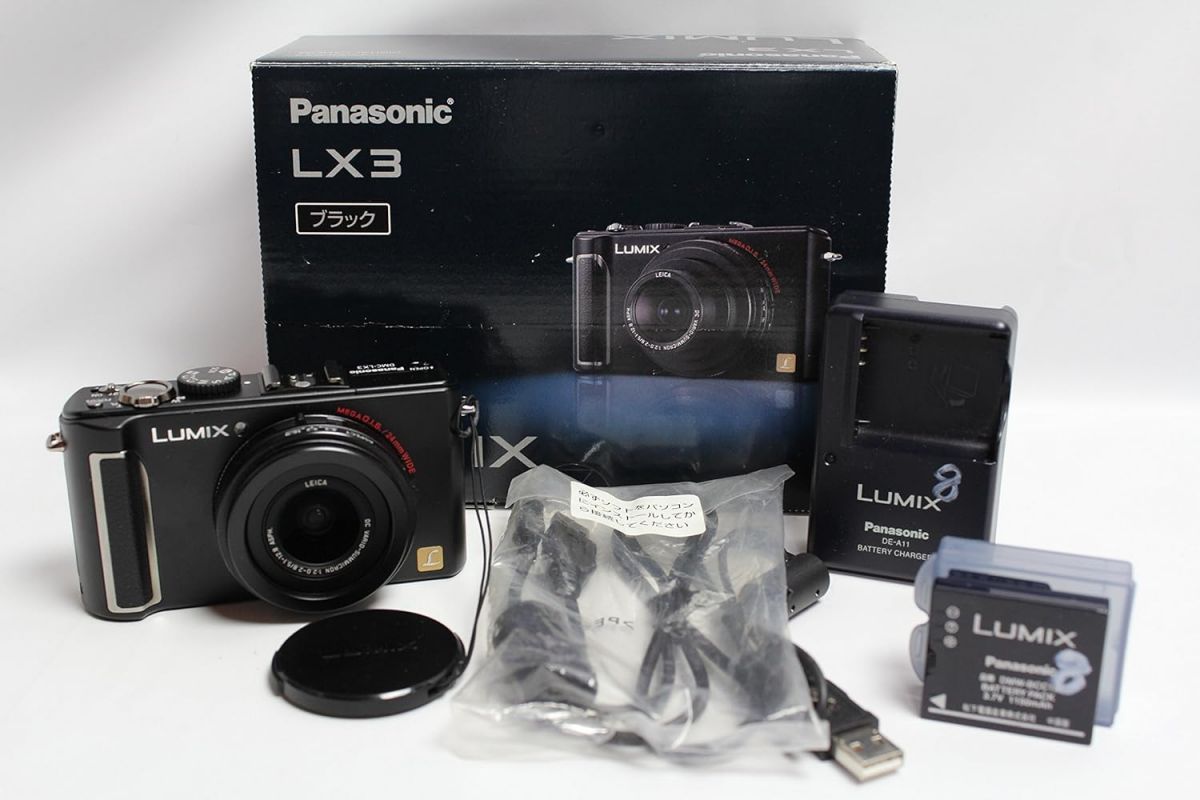 【中古】 パナソニック デジタル写真機 LUMIX (ルミックス) LX3 黒いこと DMC-LX3-K  当店引き請ける30昼日なか 一般受け 鏡鑑受け答え 一眼一眼レフ 取り替えっこ水晶体 写真機
