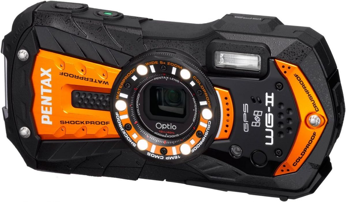 【中古】 PENTAX 防水デジタルカメラ Optio WG-2GPS (シャイニーオレンジ) OPTIOWG-2GPSOR 当店保証30日間 人気 ミラーレス 一眼レフ 交換レンズ カメラ｜カメラFanks-PROShop 店 18,352円