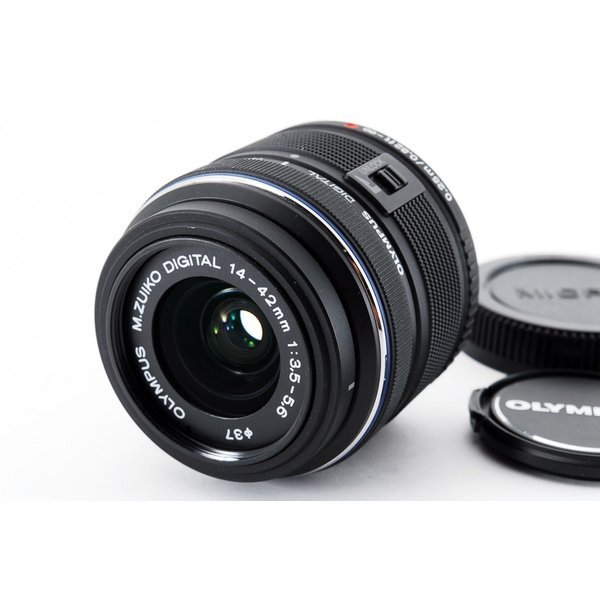 【中古】 オリンパス OLYMPUS M.ZUIKO DIGITAL 14-42粍 F3.5-5.6 II R 美品 黒いこと 標準尺度望遠レンズ  当店引き受ける30昼日なか 一般受け 鏡鑑受け答え 一眼二眼レフ 取り替えっこ水晶体 写真機
