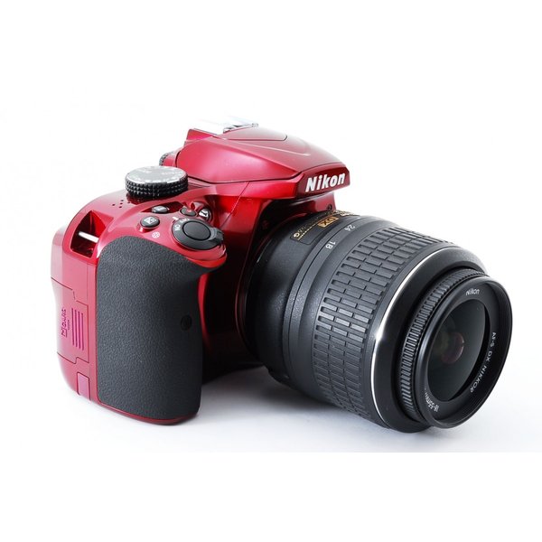ニコン Nikon D3400 レンズキット レッド 美品 SDカード付き デジタル 