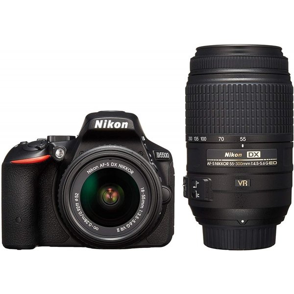 ニコン Nikon D5500 ダブルズームキット ブラック 新品sdカード付き