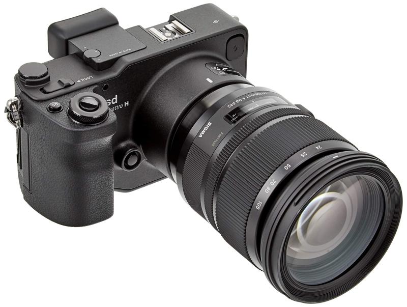 【中古】SIGMA 銀鏡受け答え一眼 sd Quattro H \u0026amp; Art 24-105粍 F4 DG 水晶体一揃いの道具