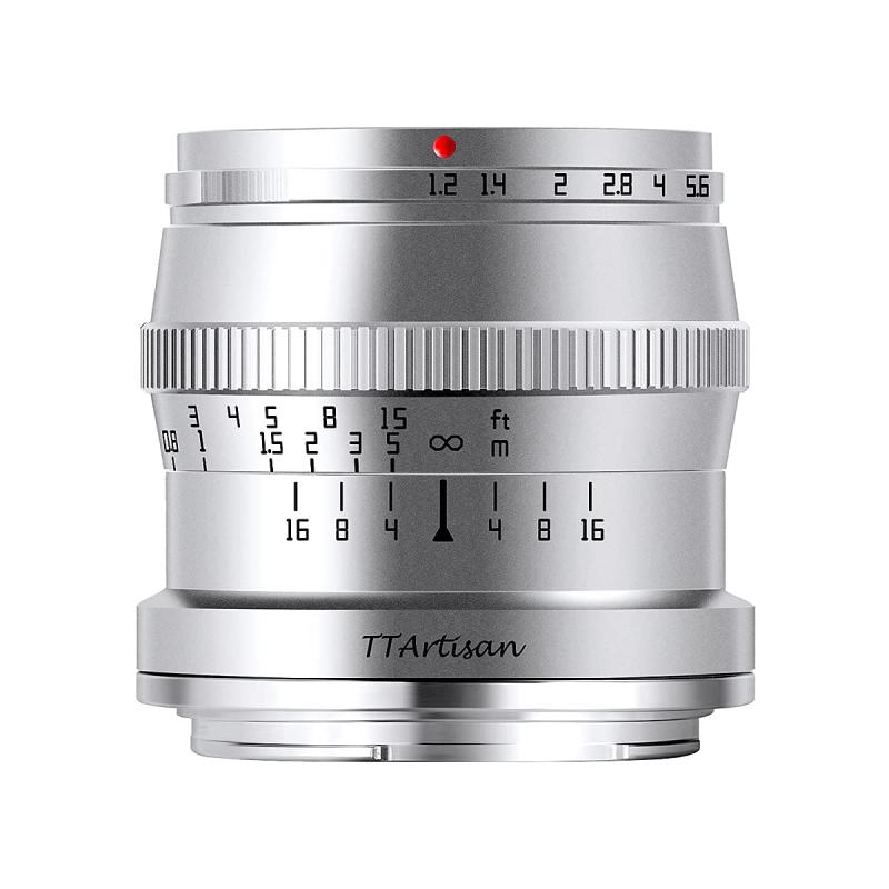 【中古】TTArtisan 50mm f/1.2 C Zマウント ニコンZ APS-C シルバー レンズ 銘匠光学 2年|カメラFanks-PROShop2nd店