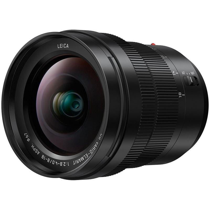 【中古】Panasonic LUMIX Professional 8-18粍 写真機水晶体 G LEICA DG VARIO-ELMARIT F2.8-4.0 ASPH 銀鏡レスマイクロフォーサーズ H-E08018 (黒いこと)