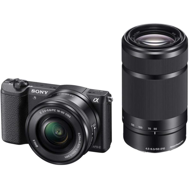 【中古】SONY(ソニー) ミラーレス一眼 α5100 ダブルズームレンズキット ブラック E PZ 16-50mm F3.5-5.6 OSS + E 55-210mm ブラック ILCE-5100Y-B カメラ 中古 人気 おすすめ 高画質
