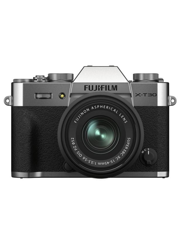 【中古】富士フイルム(FUJIFILM) 鏡鑑受け答え一眼 X-T30II XC水晶体一揃いの道具 しろがね色 F X-T30 II LK-1545-S