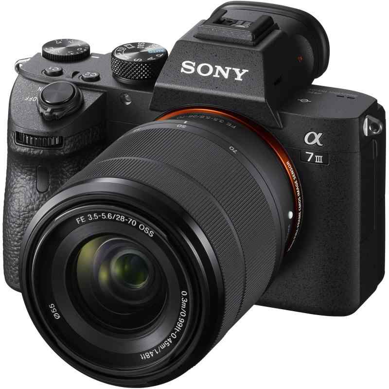 【中古】SONY(ソニー) フルサイズ 鏡鑑受け答え一眼写真機 α7III 望遠レンズ一揃いの道具(同梱水晶体:SEL2870) 黒いこと ILCE-7M3K