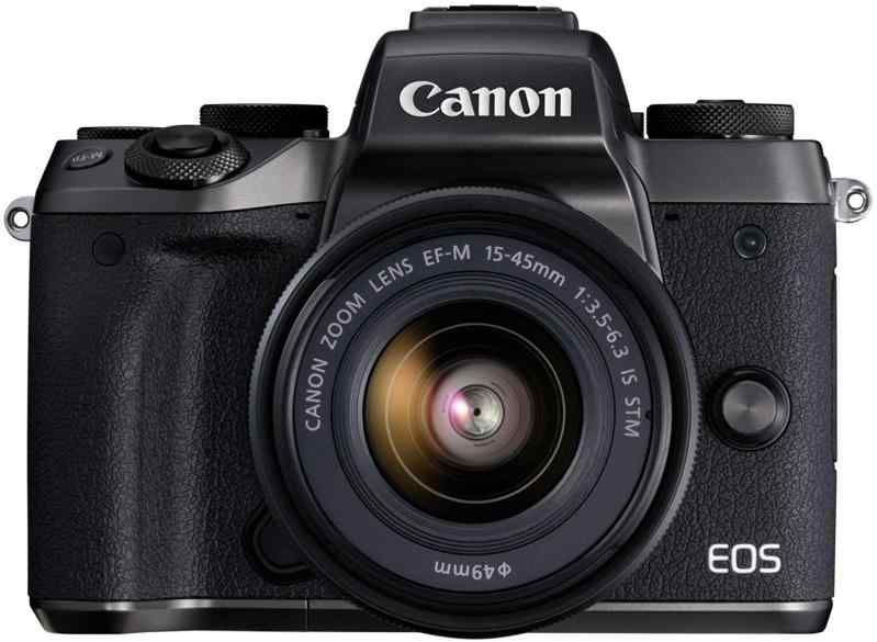 【中古】Canon 鏡鑑受け答え一眼写真機 EOS M5 水晶体一揃いの道具 EF-M15-45粍 F3.5-6.3 IS STM 嘱する EOSM5-1545ISSTMLK