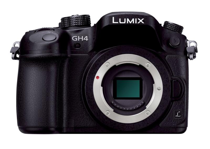 【中古】パナソニック 銀鏡受け答え一眼写真機 ルミックス GH4 上半身 黒いこと DMC-GH4-K