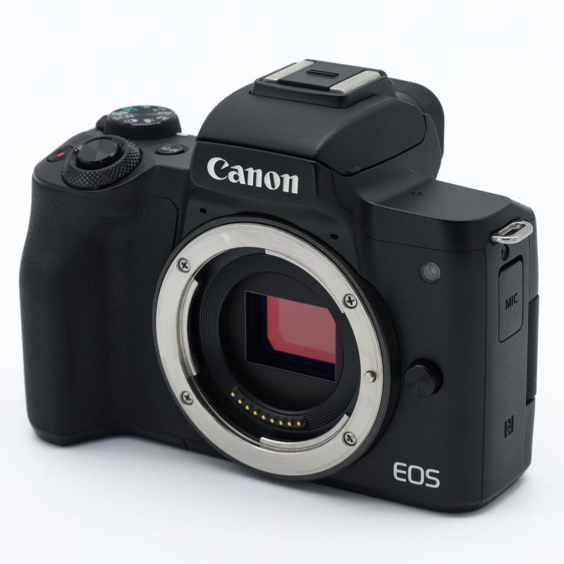 【中古】Canon 鏡鑑受け答え一眼写真機 EOS Kiss M 上半身 黒いこと EOSKISSMBK-BODY