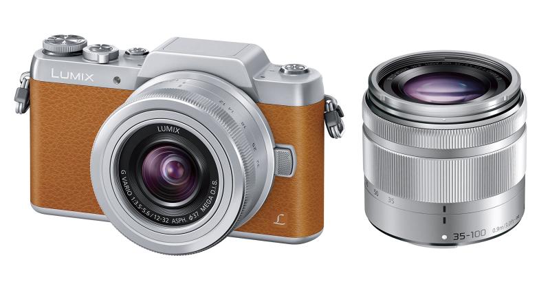 【中古】パナソニック 鏡鑑受け答え一眼写真機 DMC-GF7ダブルズームレンズキット 標準尺度望遠レンズ/望遠望遠レンズ嘱する 赤銅色 DMC-GF7W-T