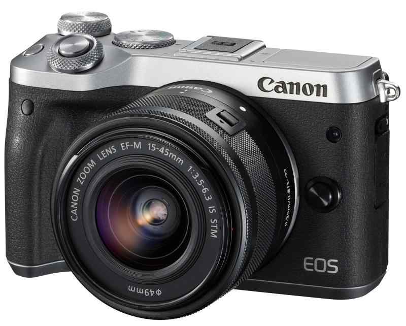 【中古】Canon 鏡鑑受け答え一眼写真機 EOS M6 水晶体一揃いの道具(しろがね色) EF-M15-45粍 F3.5-6.3 IS STM 嘱する EOSM6SL-1545ISSTMLK