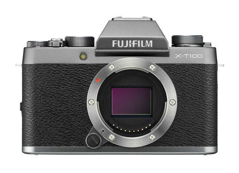 【中古】FUJIFILM 鏡鑑受け答え一眼 X-T100暗然たるしろがね色 X-T100-DS