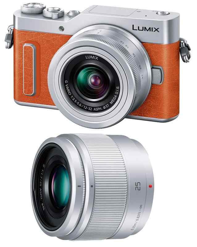 【中古】パナソニック 鏡鑑受け答え一眼写真機 ルミックス GF90 ダブルレンズキット 標準尺度望遠レンズ/単興味の中心水晶体嘱する オレンジ色 DC-GF90W-D