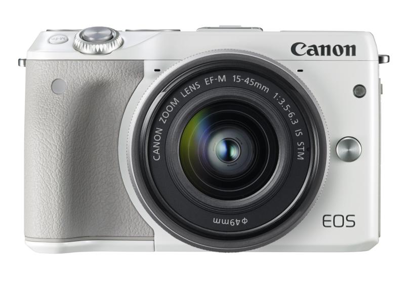 【中古】Canon 鏡鑑受け答え一眼写真機 EOS M3 水晶体一揃いの道具(白いこと) EF-M15-45粍 F3.5-6.3 IS STM 嘱する EOSM3WH-1545ISSTMLK