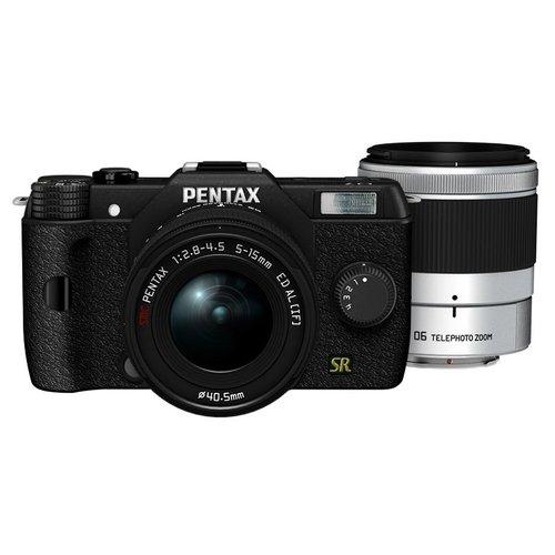 【中古】PENTAX 鏡鑑受け答え一眼 Q7 ダブルズームキット [標準尺度望遠レンズ 02 STANDARD ZOOM ・望遠望遠レンズ 06 TELEPHOTO ZOOM] 黒いこと Q7 BLACK WZOOM KIT 10740