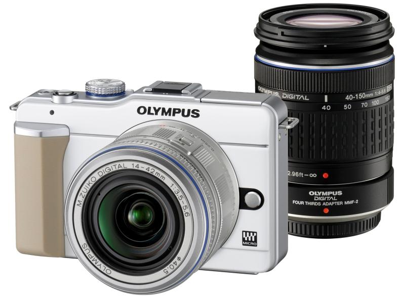 【中古】OLYMPUS マイクロ一眼 PEN E-PL1ダブルズームキット 白いこと E-PL1 TLMK WHT