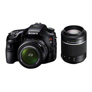 【中古】SONY 鏡鑑受け答え一眼 α65 ダブルズームレンズキット DT 18-55粍 F3.5-5.6 SAM II＋DT 55-200粍 F4-5.6 SAM嘱する SLT-A65VX 写真機 中古 一般受け おすすめ 高画質
