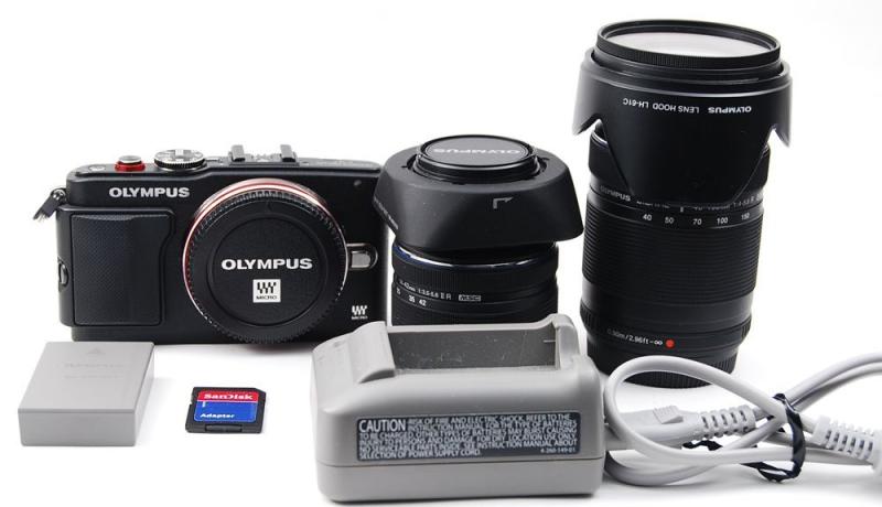 【中古】OLYMPUS ミラーレス一眼 PEN Lite E-PL6 ダブルズームキット ブラック E-PL6 DZKIT BLK