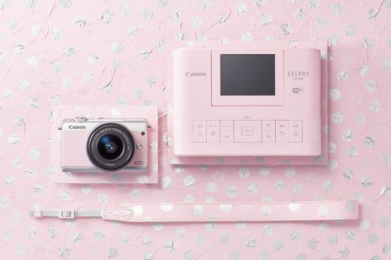 【中古】Canon ミラーレス一眼 EOS M100 リミテッドピンクフォトキット EF-M15-45 IS STM/SELPHY CP1300付属