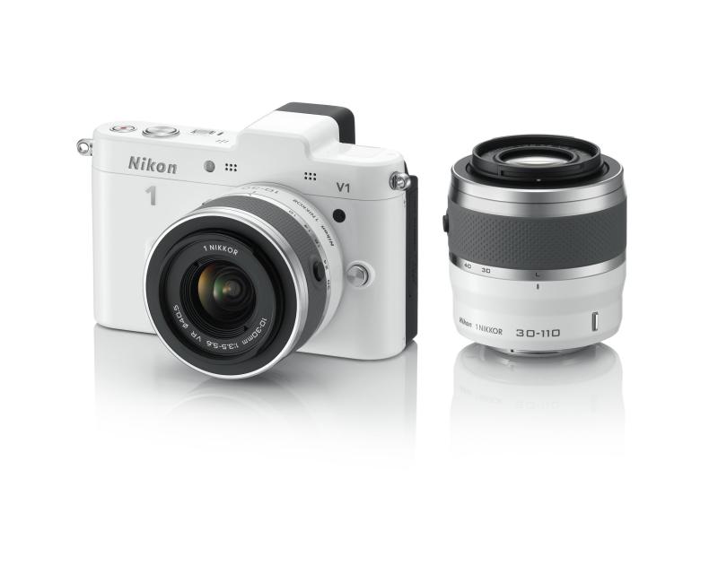 【中古】ミラーレス一眼カメラ Nikon 1 (ニコンワン) ホワイト V1 (ブイワン) ダブルズームキット ホワイト N1 V1WZ WH カメラ 一眼レフ ミラーレス レンズ 中古 人気 おすすめ 高画質
