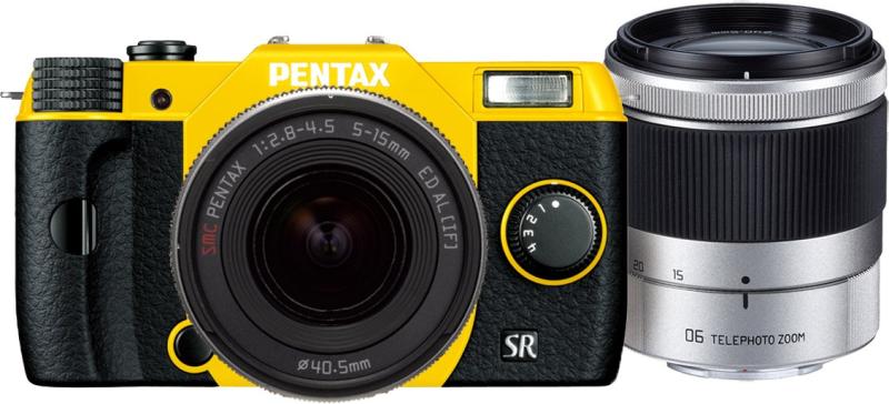 【中古】PENTAX ミラーレス一眼 Q10 ダブルズームキット [標準ズーム 02 STANDARD ZOOM ・望遠ズーム 06 TELEPHOTO ZOOM] イエロー/ブラック023 Q10 WZOOMKIT YE/BK 023 12433