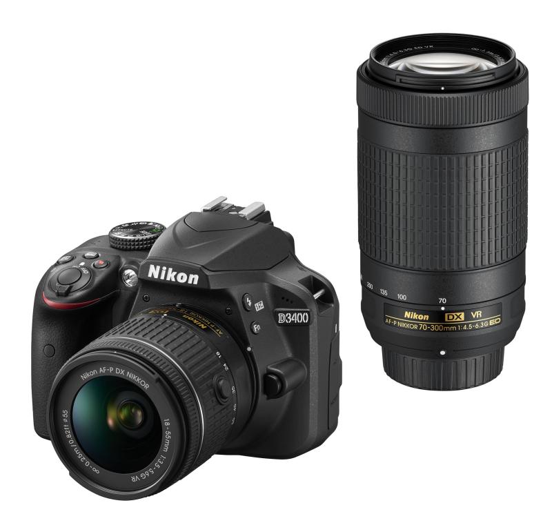 【中古】Nikon デジタル一眼レフカメラ D3400 ダブルズームキット ブラック ブラック D3400WZBK カメラ 中古 人気 おすすめ 高画質