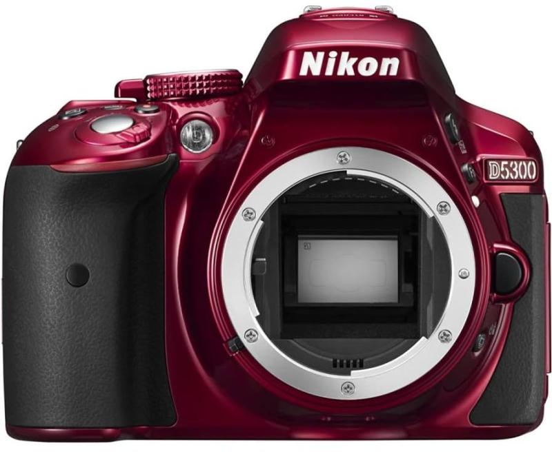 【中古】Nikon デジタル一眼二眼レフ写真機 D5300 赤いこと 2400万絵素 3.2型液晶 D5300 RED