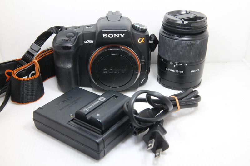 【中古】SONY デジタル一眼レフカメラ レンズキット α200 レンズキット ブラック DSLR-A200K｜カメラFanks-PROShop2nd店